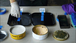 同一時(shí)間使用蜜蠟250的模具在差不多2秒后就掉落在桌面上，但使用常規(guī)蠟的模具還是牢牢地穩(wěn)固貼在模具上，附著力十分強(qiáng)，由此可見(jiàn)使用蜜蠟250的脫膜效果更勝一籌。