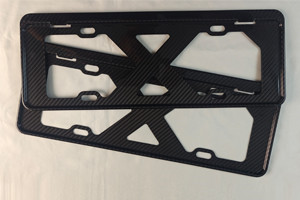全碳纖維車牌框適合于多車型 高品質(zhì)碳纖維車牌架藍牌綠牌 碳纖復材一體成型硬殼抗壓