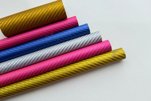 超輕碳纖維管 彩色碳管多規(guī)格可定制 彩色電鍍/金屬絲芳綸混紡碳纖維復合材料管